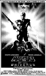 MASTERS OF THE UNIVERSE- Newspaper ad. August 10, 1987. Caped Wonder Stuns City!