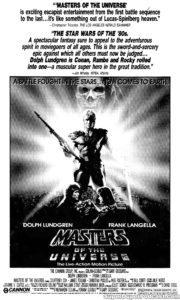 MASTERS OF THE UNIVERSE- Newspaper ad. August 23, 1987. Caped Wonder Stuns City!