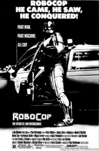 ROBOCOP- Newspaper ad. August 8, 1987. Caped Wonder Stuns City!