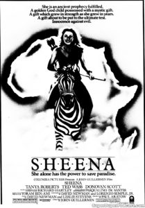 SHEENA- Newspaper ad. August 17, 1984. Caped Wonder Stuns City!