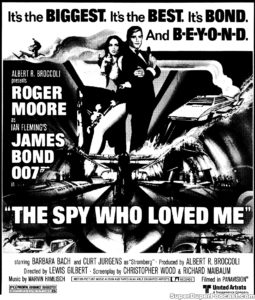 THE SPY WHO LOVED ME- Newspaper ad. August 3, 1977.