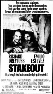 STAKEOUT- Newspaper ad. August 16, 1987. Caped Wonder Stuns City!