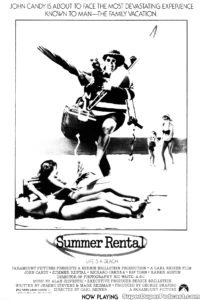 SUMMER RENTAL- Newspaper ad. August 17, 1985. Caped Wonder Stuns City!