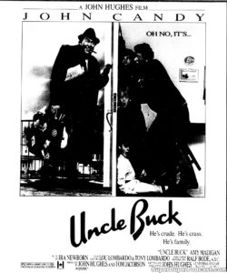 UNCLE BUCK- Newspaper ad. August 13, 1989. Caped Wonder Stuns City!