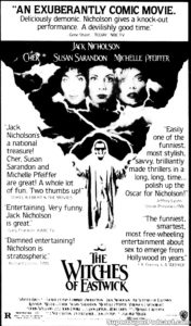 THE WITCHES OF EASTWICK- Newspaper ad. August 9, 1987.