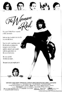 THE WOMAN IN RED- Newspaper ad. August 22, 1984.