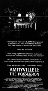 AMITYVILLE II: THE POSSESION- Newspaper ad. September 24, 1982.
Caped Wonder Stuns City!