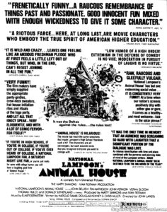 ANIMAL HOUSE- Newspaper ad. September 11, 1978.