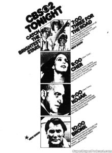 CHER/KOJAK- Television guide ad. September 28, 1975. Caped Wonder Stuns City!