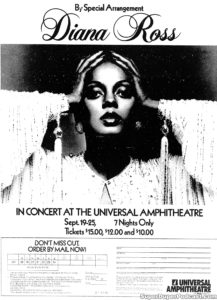 DIANA ROSS- Newspaper ad. September 19, 1978. Caped Wonder Stuns City!