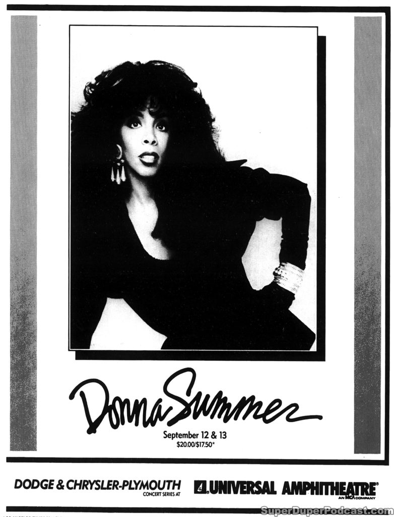 DONNA SUMMER- Newspaper ad. September 12, 1987.