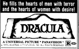 DRACULA- Newspaper ad. September 11, 1979.