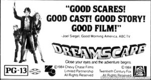 DREAMSCAPE- Newspaper ad. September 22, 1984.