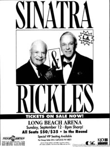 FRANK SINATRA- Newspaper ad. September 12, 1993.