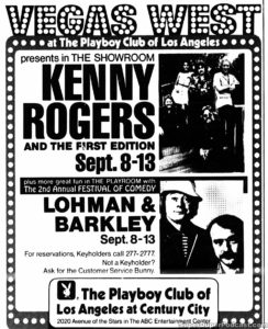 KENNY ROGERS- Newspaper ad. September 8, 1975. Caped Wonder Stuns City!