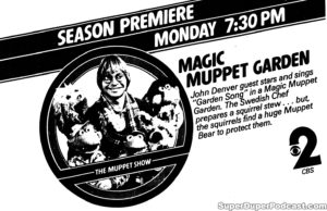 THE MUPPET SHOW- Television guide ad. September 17, 1979. Caped Wonder Stuns City!