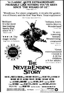 THE NEVERENDING STORY- Newspaper ad. August 31, 1984. Caped Wonder Stuns City!