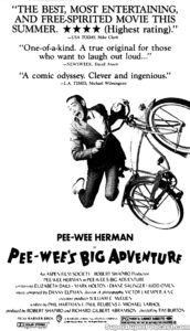 PEE-WEE'S BIG ADVENTURE- Newspaper ad. September 1, 1985. Caped Wonder Stuns City!