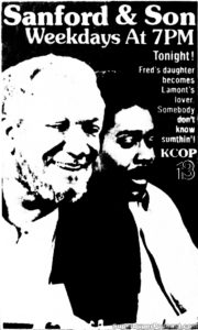 SANDFORD & SON- KCOP television guide ad. September 4, 1978.