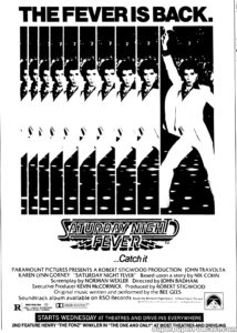 SATURDAY NIGHT FEVER- Newspaper ad. September 5, 1978. Caped Wonder Stuns City!