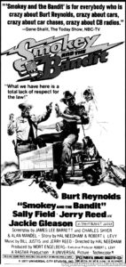 SMOKEY AND THE BANDIT- Newspaper ad. September 14, 1978. Caped Wonder Stuns City!