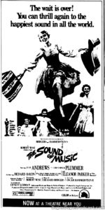 THE SOUND OF MUSIC- Newspaper ad. September 9, 1978. Caped Wonder Stuns City!