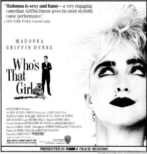 WHO'S THAT GIRL- Newspaper ad. August 31, 1987. Caped Wonder Stuns City!