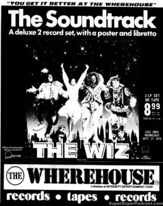 THE WIZ- Newspaper ad. September 25, 1978. Caped Wonder Stuns City!