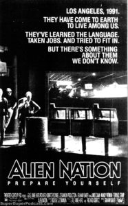 ALIEN NATION- Newspaper ad. October 7, 1988. Caped Wonder Stuns City!