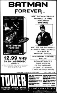 BATMAN FOREVER- Home video ad. October 30, 1995. Caped Wonder Stuns City!