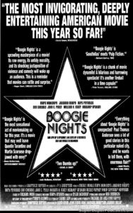 BOOGIE NIGHTS- Newspaper ad. October 7, 1997. Caped Wonder Stuns City!