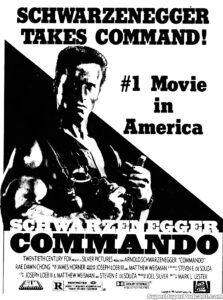 COMMANDO- Newspaper ad. October 24, 1985.