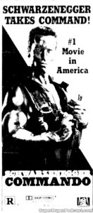 COMMANDO- Newspaper ad. October 29, 1985. Caped Wonder Stuns City!