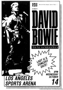 DAVID BOWIE- Newspaper ad. October 14, 1987. Caped Wonder Stuns City!