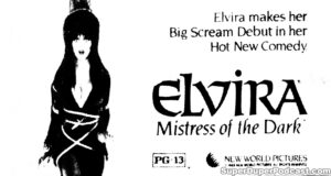 ELVIRA MISTRESS OF THE DARK- Newspaper ad. October 17, 1988.