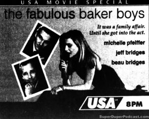 THE FABULOUS BAKER BOYS- Television guide ad. October 19, 1995.