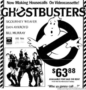 GHOSTBUSTERS- Home video ad. October 29, 1985. Caped Wonder Stuns City!