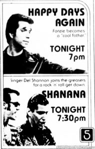 HAPPY DAYS- Television guide ad. October 14, 1980. Caped Wonder Stuns City!