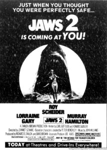 JAWS 2- Newspaper ad. October 20, 1978.