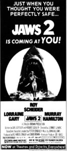 JAWS 2- Newspaper ad. October 26, 1978. Caped Wonder Stuns City!