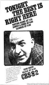 KOJAK- Television guide ad. October 24, 1973.