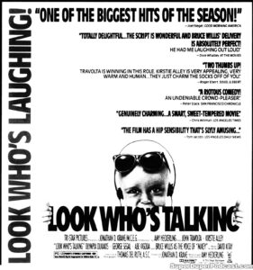 LOOK WHO'S TALKING- Newspaper ad. October 24, 1989.