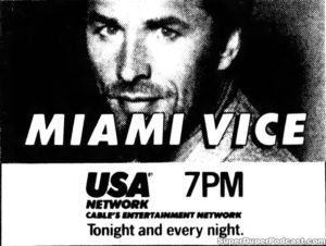 MIAMI VICE- Television guider ad. October 10, 1988.