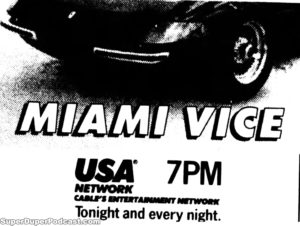 MIAMI VICE- Television guide ad. October 12, 1988.