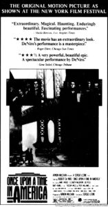 ONCE UPON A TIME IN AMERICA- Newspaper ad. October 30, 1984. Caped Wonder Stuns City!