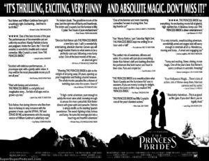 THE PRINCESS BRIDE- Newspaper ad. October 9, 1987. Caped Wonder Stuns City!