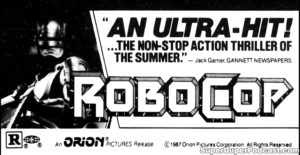 ROBOCOP- Newspaper ad. October 9, 1987.