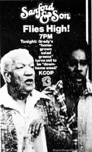 SANFORD & SON- Television guide ad. October 25, 1978. Caped Wonder Stuns City!