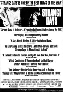 STRANGE DAYS- Newspaper ad. October 13, 1995.