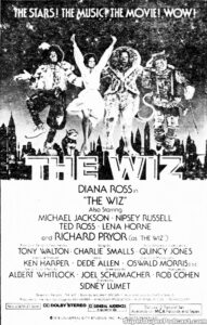 THE WIZ- Newspaper ad. October 26, 1978. Caped Wonder Stuns City!